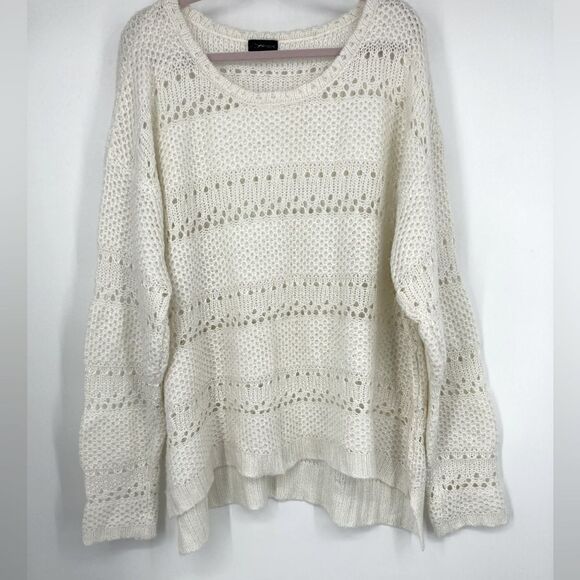 Jordache Texture Stitch Knit Sweater Tusk Color Size 26-28W/4X - Picture 2 of 10